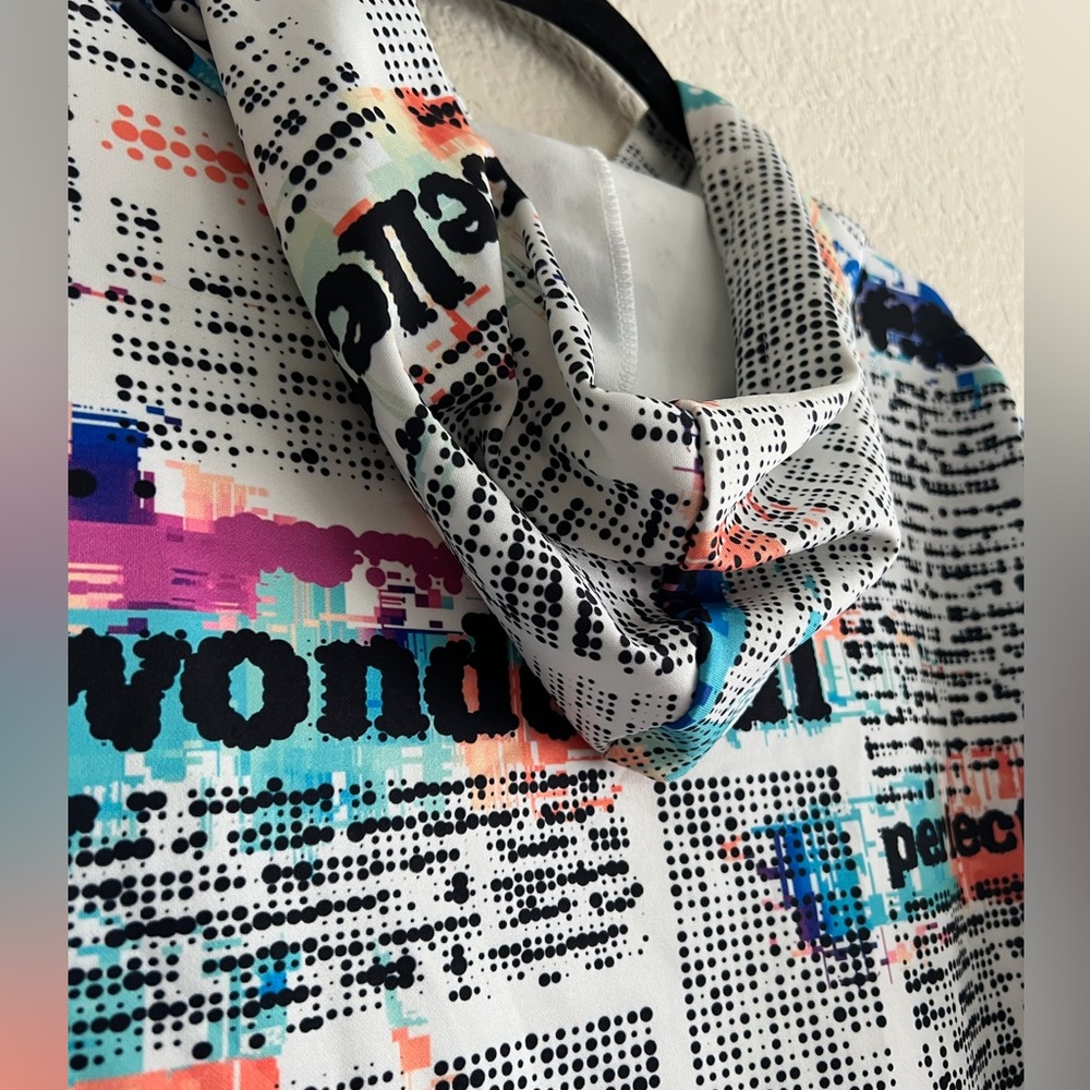 Graffiti Print Hoodie XL Y2K Harajuku Colorful Streetwear Pop Art Urban Fashion - Picture 8 of 10